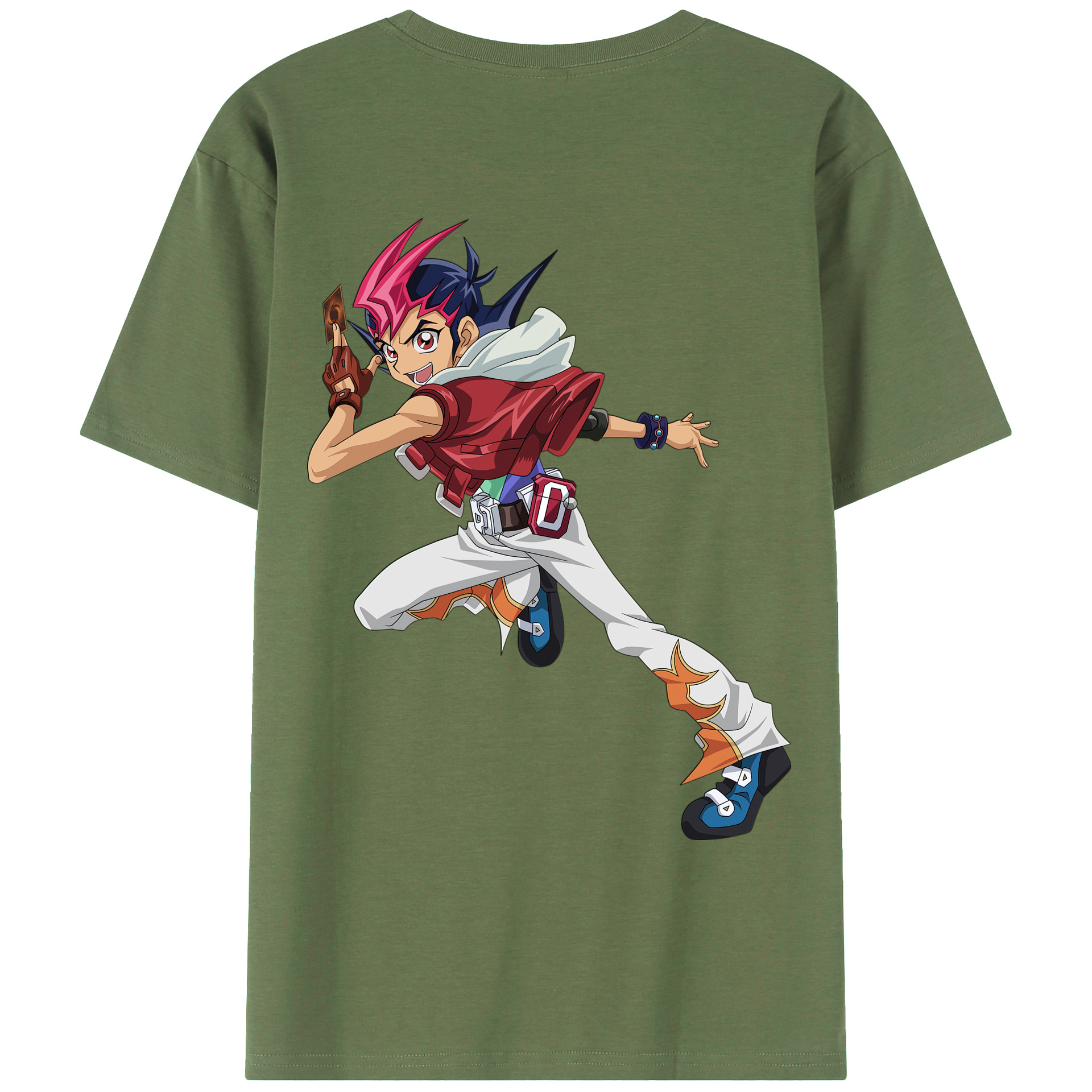 （画像用） 遊☆戯☆王 Yu-Gi-Oh! 綿100％ メンズ半袖Tシャツ（バックプリント） 通気性